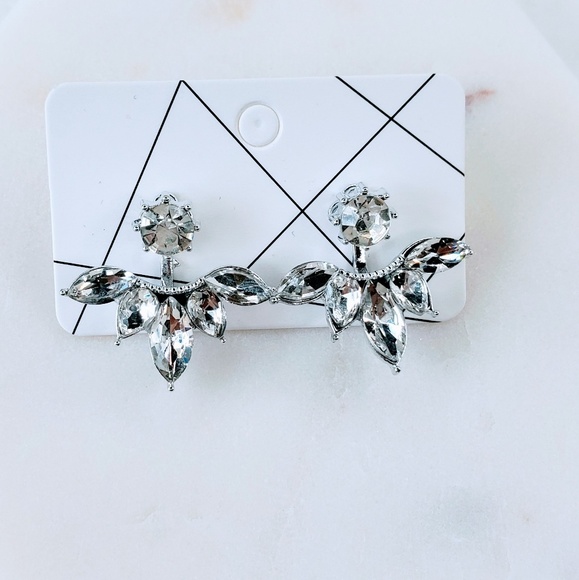 5 for $25 Silver Color Double Sided Earrings - Picture 4 of 6